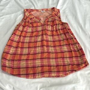 Sonoma Orange and Pink Plaid Women’s Skirt